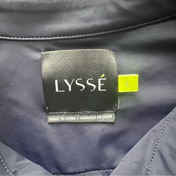 Elegant Lyssé Everyday Essential Button Down Blouse Navy Blue - Picture 16 of 16